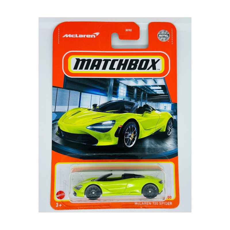 Carrinho Matchbox 2022 - McLAREN 720 Spider - Lime Green - 3/100