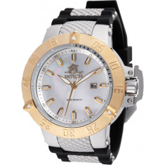 Invicta Men's 46455 Subaqua Quartz 3 Hand Antique Silver, White Dial Watch