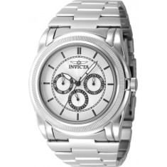 Invicta Men's 46257 Slim Quartz Chronograph Silver Dial Watch