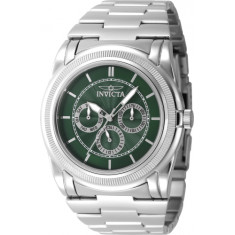 Invicta Men's 46259 Slim Quartz Chronograph Green Dial Watch