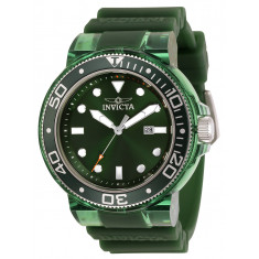 Invicta Men's 32332 Pro Diver Quartz 3 Hand Green Dial Watch