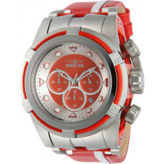 Invicta Men's 43786 Bolt Quartz Chronograph Silver, Red Dial Watch