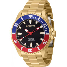 Invicta Men's 46648 Pro Diver Quartz 3 Hand Black Dial Watch