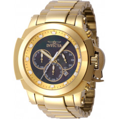 Invicta Men's 46537 Coalition Forces Quartz Chronograph Black, Gold Dial Watch