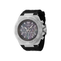 Technomarine Men's TM-222075 Manta Quartz Chronograph Silver, Black Dial Watch