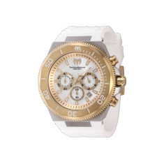 Technomarine Men's TM-222077 Manta Quartz Chronograph Gold, White Dial Watch