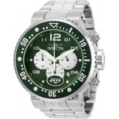 Invicta Men's 30277 NFL Quartz Chronograph White, Green Dial Watch