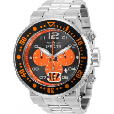 Invicta Men's 30261 NFL Cincinnati Bengals Quartz Chronograph Black, Orange Dial Watch