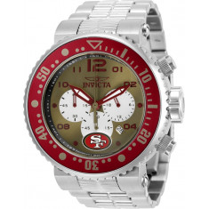 Invicta Men's 30282 NFL San Francisco 49ers Quartz Chronograph White, Gold Dial Watch