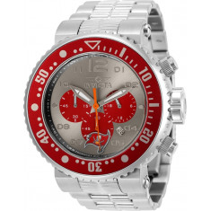 Invicta Men's 30284 NFL Tampa Bay Buccaneers Quartz Chronograph Grey, Red Dial Watch