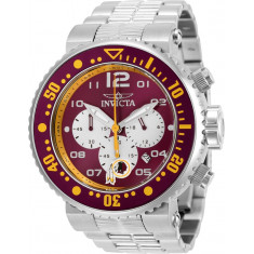 Invicta Men's 30286 NFL Quartz Chronograph White, Burgundy Dial Watch