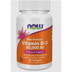 Vitamina D-3 50.000 IU - Now Foods 50 Softgels