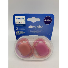 Kit de 2 Chupetas Ultra Air -Rosa - Avent -  6-18M