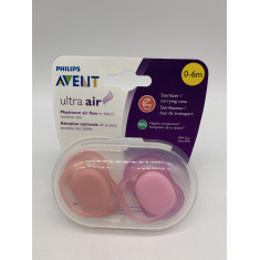 Kit de 2 Chupetas Ultra Air - Rosa - Avent -  0-6M