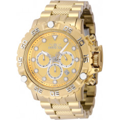 Invicta Men's 47184 Subaqua Poseidon Quartz Chronograph Silver, Gold Dial Watch