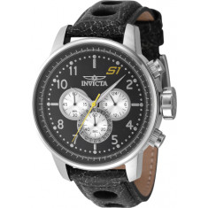 Invicta Men's 45909 S1 Rally Quartz Chronograph Black, Silver, Yellow Dial Watch