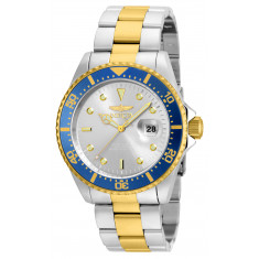 Invicta Men's 22061 Pro Diver Quartz 3 Hand Silver Dial Watch