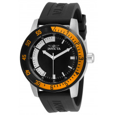 Invicta Men's 34014 Specialty Quartz 3 Hand Black, White Dial Watch
