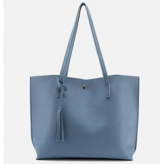 Bolsa Tote Courino Azul