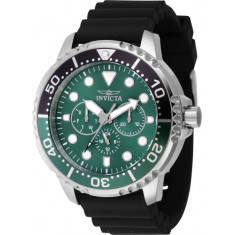 Invicta Men's 47232 Pro Diver Quartz 3 Hand Green Dial Watch
