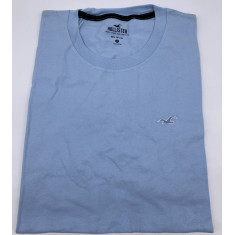 Camiseta Logo Hollister Azul Claro Tam: M Estilo: 77030