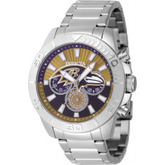 Invicta Men's 47940 NFL Baltimore Ravens Quartz Multifunction Blue, Dark Yellow Dial Watch