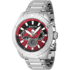 Invicta Men's 47943 NFL Tampa Bay Buccaneers Quartz Multifunction Red, Black Dial Watch