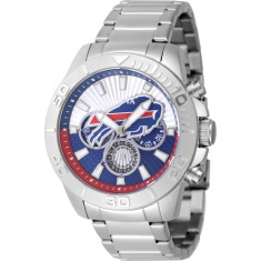 Invicta Men's 47949 NFL Buffalo Bills Quartz Multifunction Silver, Blue Dial Watch