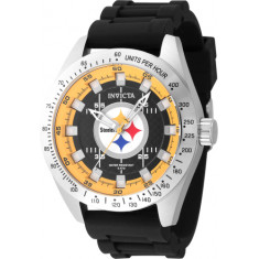 Invicta Men's 47858 NFL Pittsburgh Steelers Quartz Multifunction Yellow, Black Dial Watch