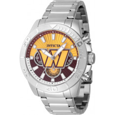 Invicta Men's 47947 NFL Washington Commanders Quartz Multifunction Dark Red, Yellow Dial Watch