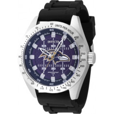 Invicta Men's 47864 NFL Baltimore Ravens Quartz Multifunction Black, Blue Dial Watch