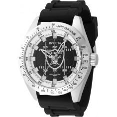 Invicta Men's 47859 NFL Las Vegas Raiders Quartz Multifunction Black, White Dial Watch