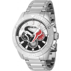 Invicta Men's 47956 NFL Houston Texans Quartz Multifunction Dark Blue, Silver Dial Watch