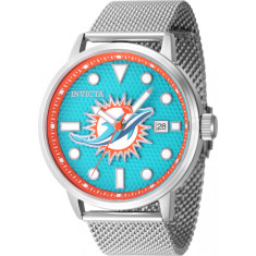 Invicta Men's 47972 NFL Miami Dolphins Quartz 3 Hand Light Blue Dial Watch