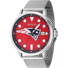 Invicta Men's 47975 NFL New England Patriots Quartz 3 Hand Red Dial Watch