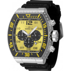 Invicta Men's 47287 Pro Diver Quartz Chronograph Black, Yellow Dial Watch