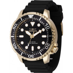 Invicta Men's 47226 Pro Diver Quartz 3 Hand Black Dial Watch