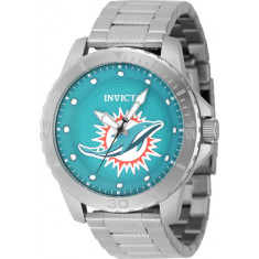 Invicta Men's 48087 NFL Miami Dolphins Quartz 3 Hand Light Blue Dial Watch