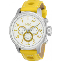 Invicta Men's 24081 S1 Rally Quartz Chronograph White, Yellow Dial Watch