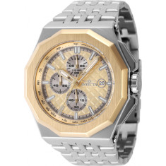 Invicta Men's 47393 Akula Quartz Chronograph Gold, Silver Dial Watch