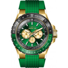 Invicta Men's 44612 Aviator Quartz Chronograph Gold, Green Dial Watch