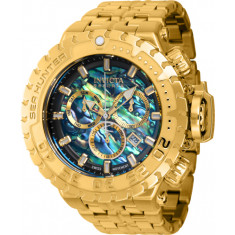 Invicta Men's 39327 Sea Hunter Quartz Chronograph Black, Blue, Gold, Green Dial Watch