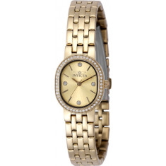 Invicta Women's 48135 Angel Quartz 3 Hand Gold, Silver Dial Watch