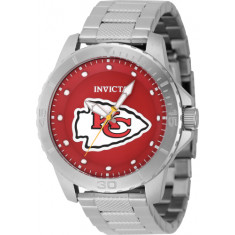 Invicta Men's 48089 NFL Kansas City Chiefs Quartz 3 Hand Red Dial Watch