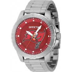 Invicta Men's 48090 NFL Tampa Bay Buccaneers Quartz 3 Hand Red Dial Watch