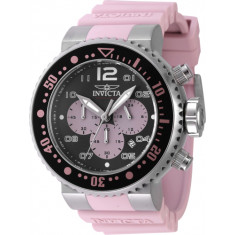 Invicta Men's 47197 Pro Diver Quartz Chronograph Black, Pink Dial Watch