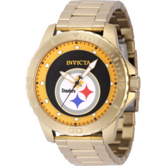 Invicta Men's 48092 NFL Pittsburgh Steelers Quartz 3 Hand Yellow Dial Watch