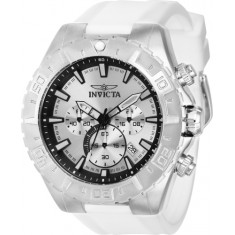 Invicta Men's 37634 Aviator Quartz Chronograph Silver Dial Watch