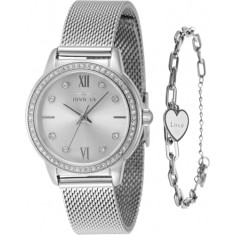 Invicta Women's 48252 Angel Quartz 3 Hand Silver Dial Watch