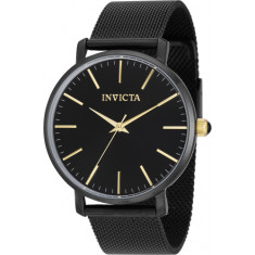 Invicta Women's 39371 Angel Quartz 3 Hand Black Dial Watch